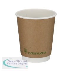 Go-Pak Double Wall Coffee Cup PLA Lined 8oz Kraft (Pack of 500) B04012