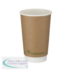 Go-Pak Double Wall Coffee Cup PLA Lined 16oz Kraft (Pack of 500) B04014