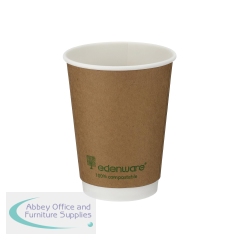 Go-Pak Double Wall Coffee Cup 12oz PLA Lined 20x25 Kraft (Pack of 500) B04013EU