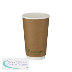 Go-Pak Double Wall Coffee Cup 16oz PLA Lined 20x25 Kraft (Pack of 500) B04014EU