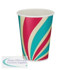 Go-Pak Single Wall Paper Cold Cup PE lined 12oz Assorted (Pack of 1000) D01103