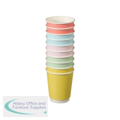 Go-Pak Confetti Double Wall Paper Hot Cup PE Lined 8oz Assorted (Pack of 500) D04032