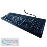 Computer Gear USB Standard Keyboard Black Spill Resistant Design Water Drains Away 24-0232