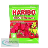 Haribo Giant Strawbs Share Size Bag 160g (12 Pack) 095730