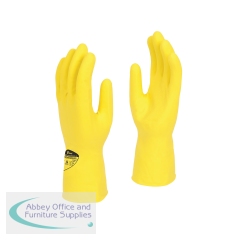 Shield Latex Rubber Household Glove 300mm Large Yellow (Pack of 12) GR03/9Y12