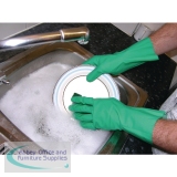Shield Household Medium Green Rubber Gloves (1xPair Pack) GR03