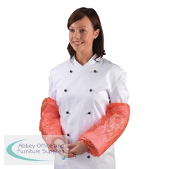 Shield Polythene Oversleeves Latex Free One Size Red (Pack of 100) DA01-R