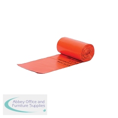 Polyco Clinical Waste Alternative Treatment Heavy Duty Sack Rolls 90L Orange (Pack of 100) AT25/M085