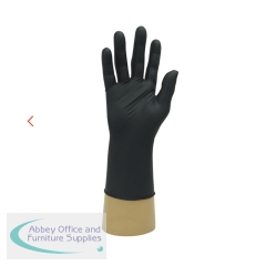 Bodyguards Nitrile Powder Free Disposable Examination Glove Black Small (Pack of 100) GL897/S