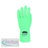 Shield Rubber Household Gloves 0.33mm 30cm Pairs Medium Green (Pack of 12) GR03G12