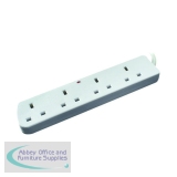 CED 4-Way Extension Lead 13amp 5m White CEDTS4513F