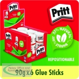 Pritt Stick Jumbo Glue Stick 90g (6 Pack) 1479570