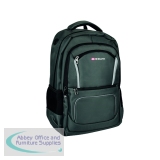 Monolith 15.6 Inch Business Commuter Laptop Backpack USB/Headphone Port Charcoal 9115D