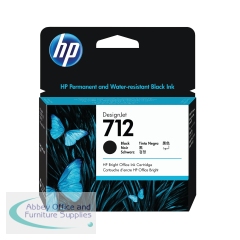 HP 712 DesignJet Ink Cartridge Black 3ED71A