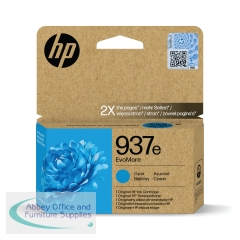 HP 937E EvoMore Original Ink Cartridge High Yield Cyan 4S6W6NE