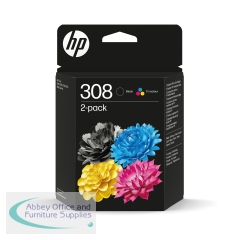 HP 308 Original Ink Cartridge Black/Tri-color Combo 6L6S6UE