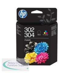 HP 302/304 Original Ink Cartridge Tri-color/Black Combo Pack B82L1AE