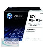 HP 87X High Yield Black LaserJet Toner Cartridge (2 Pack) CF287XD