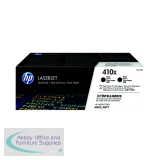 HP 410X High Yield Black LaserJet Toner Cartridge (2 Pack) CF410XD