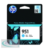 HP 951 OfficeJet Inkjet Cartridge Cyan CN050AE