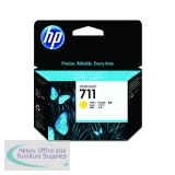 HP 711 DesignJet Ink Cartridge Yellow CZ132A