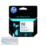 HP 711 Cyan Inkjet Cartridge Tri-Pack (Pack of 3) CZ134A