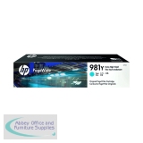 HP 981Y Extra High Yield Original PageWide Ink Cartridge Cyan L0R13A