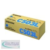 Samsung CLT-C503L Toner Cartridge High Yield Cyan SU014A
