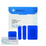 Reliance Medical Dependaplast Blue Plasters Assorted Sizes (100 Pack) 546