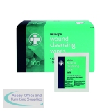 Reliance Individually Wrapped Medical Reliwipe Wound Cleansing Wipes (Pack of 100) 745