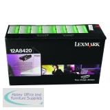 Lexmark Black 12A8420 Return Program Toner Cartridge