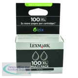 Lexmark 100XL Black Return Program Inkjet Cartridges High Yield (2 Pack) 14N0848