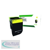 Lexmark 802SY Toner Cartridge Standard Yield Yellow 80C2SY0
