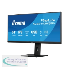 iiyama ProLite XUB3493WQSU-B6 34 inch Monitor IPS UWQHD XUB3493WQSU-B6