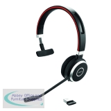Jabra Evolve 65 SE MS Monaural Wireless Headset Link 380 USB-A Bluetooth Adapter 6593-833-309