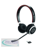 Jabra Evolve 65 SE MS Stereo Wireless Headset Link 380 USB-A Bluetooth Adapter 6599-833-309