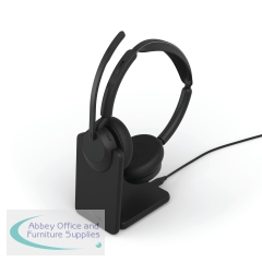 Jabra Evolve3 45 UC Link 390 USB-C Stereo with Charging stand