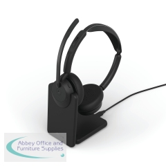 Jabra Evolve3 45 MS Link 390 USB-C Stereo with Charging stand