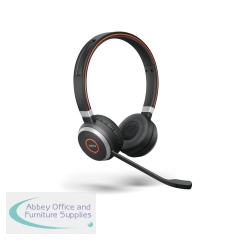 Jabra Evolve 65 SE UC Stereo Wireless Bluetooth USB On Ear Headset USB Optimised for UC 6599-839-409