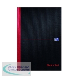 Black n\' Red Casebound Hardback Notebook Ruled 192 Pages A4 (Pack of 5) Plus 2 FOC 400116295