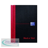 Black n\' Red Casebound Hardback Notebook 192 Pages A6 (5 Pack) 100080429
