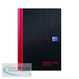 Black n\' Red Casebound Ruled Recycled Hardback Notebook 192 Pages A5 (Pack of 5) 100080430