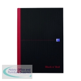 Black n\' Red Casebound Ruled Hardback Notebook A4 (Pack of 5) 100080446