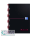 Black n\' Red Wirebound Notebook 100 Pages A5 (10 Pack) D66369