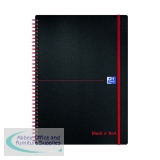 Black n\' Red Wirebound Polypropylene Notebook 140 Pages A4 (Pack of 5) 100080166