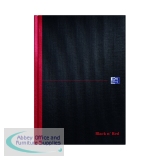 Black n\' Red Ruled Casebound Hardback Notebook A4 100080473