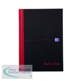 Black n\' Red A-Z Casebound Hardback Notebook 192 Pages A5 (5 Pack) 100080491
