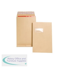 New Guardian C4 Envelope Window Peel/Seal Manilla (Pack of 100) J27366
