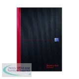 Black n\' Red Casebound Recycled Hardback Notebook 192 Pages A4 (Pack of 5) 100080530
