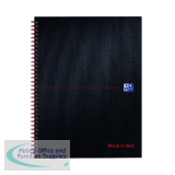 Black n\' Red Wirebound Smart Ruled Hardback Notebook 140 Pages A4+ (Pack of 5) 100080218